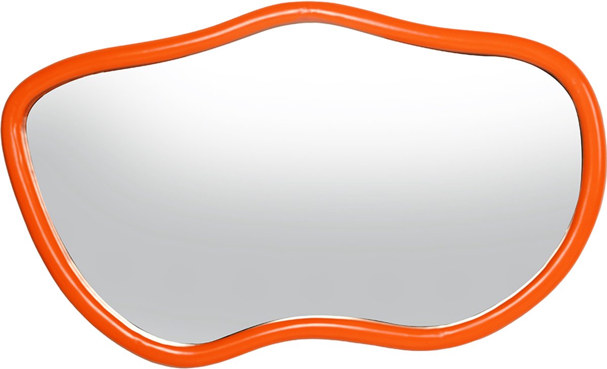 by Mooss - Spiegel - Orange - Oranje - 110x65cm - Organisch - Vrolijk - Trendy - Hip - Uniek