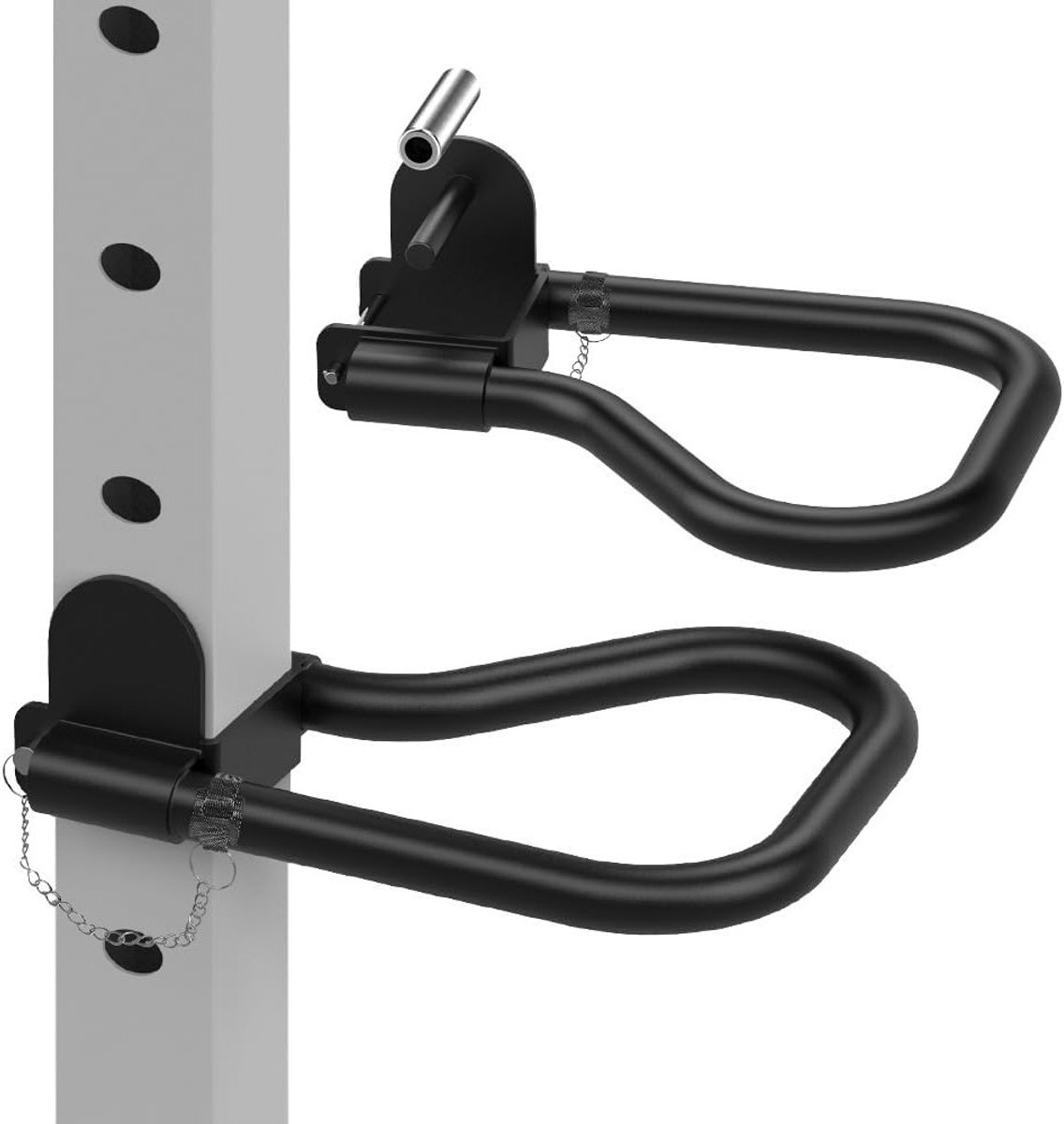 Dip Bar Bevestiging voor Squat Rack - Geschikt voor 3" x 3" en 1" of 5/8" Stangen, Ideaal voor Krachttraining en Fitness