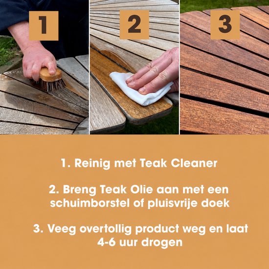 Teak Olie 500ml - Teak Hout Versterken & Beschermen - UV Bescherming - Teak Tuin Meubilair - Wood Teak Oil 500 ml