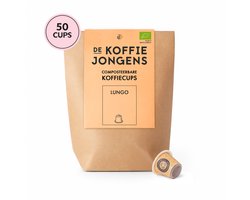 De Koffiejongens - geschikt voor Nespresso - grootverpakking Lungo - 50 composteerbare koffiecups - 100% biologische koffie
