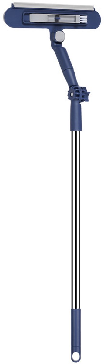 Ramenwasser telescopischr - Ramenwasser- 2 in 1 Ramenwasser - Ruitenreiniger - Glaswisser - Raamwissergereedschap - Uitschuifbaar tot 120 cm - Draaibare Wisser - Ideaal voor ramen, spiegels, douches - Blauw