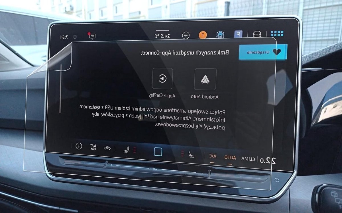 Set van 2 beschermfolies voor navigatieschermen 2024-2026, 12.9 Inch, krasbestendig, nano-plastic, geschikt voor VW Golf 8.5, Tiguan 3 en Passat B9