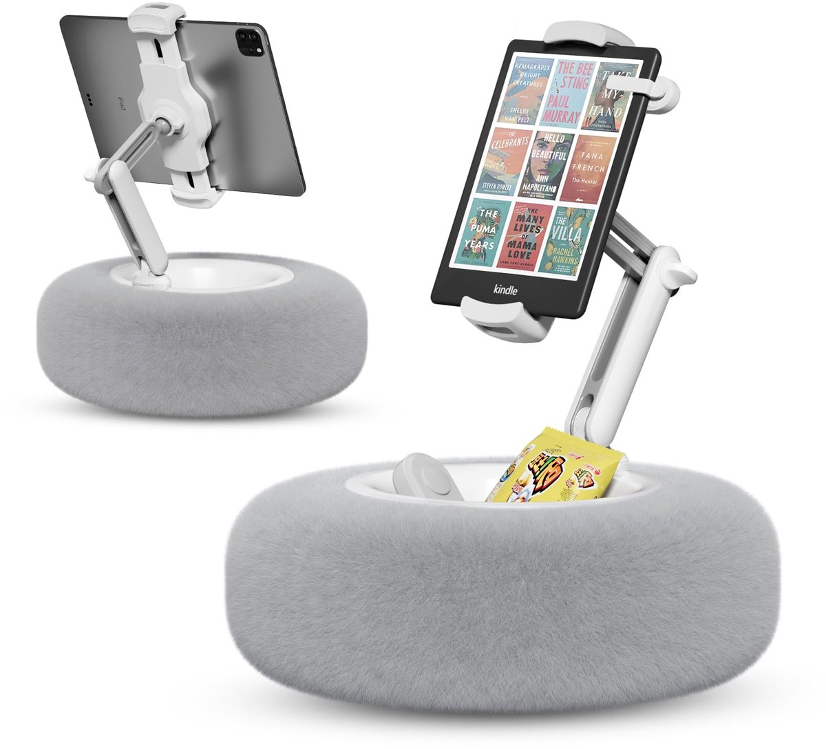 Tabletkussen - Universeel Tablet Houder - Tablet Standaard voor Thuis In Bed - Grijs