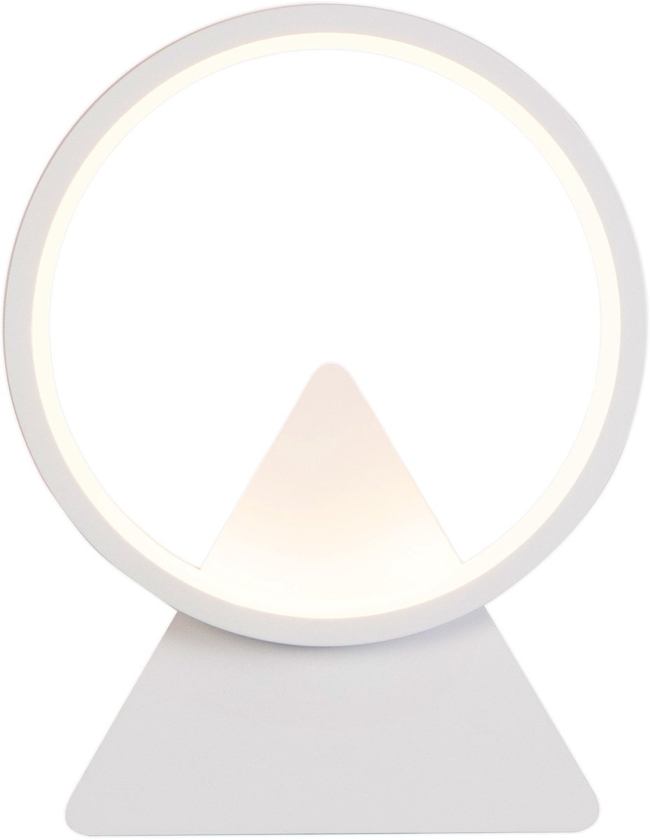 Lemlit LED Wandlamp 20 x 26 cm - Moderne Wandverlichting met Ringdesign - 8W 800 lm 3000K Warm Wit - voor Woonkamer Slaapkamer Hal en Trap - Wit