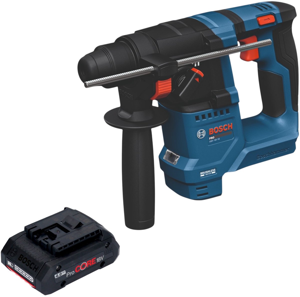 Bosch GBH 18V-18 Professional accu-boorhamer 18 V 1,5 J SDS plus Brushless + 1x ProCORE-accu 4,0 Ah - zonder oplader