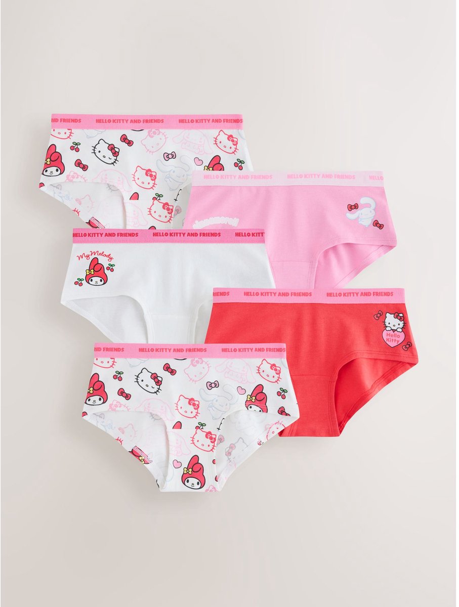 Next - Meisjes - Hello Kitty set van 5 hipsters - Roze