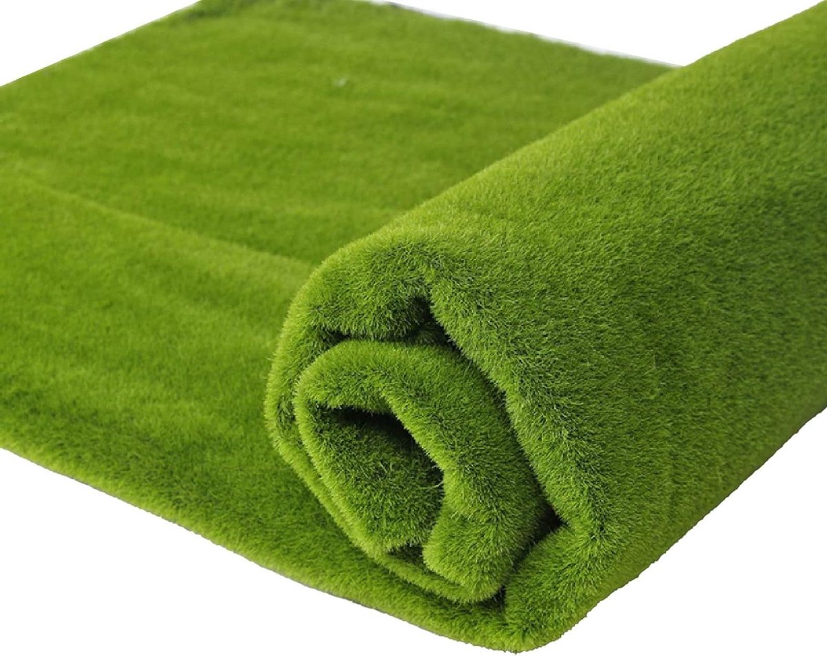 Kunstgras Paneel - Nep Gras Mat - Decoratie Binnen - Levendig Realistisch - 100x100cm - Zuiver Groen