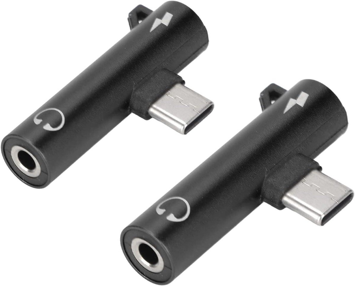 USB C naar 3.5mm Adapter - Audiojack Converter - Muziek Luisteren - Opladen en Luisteren