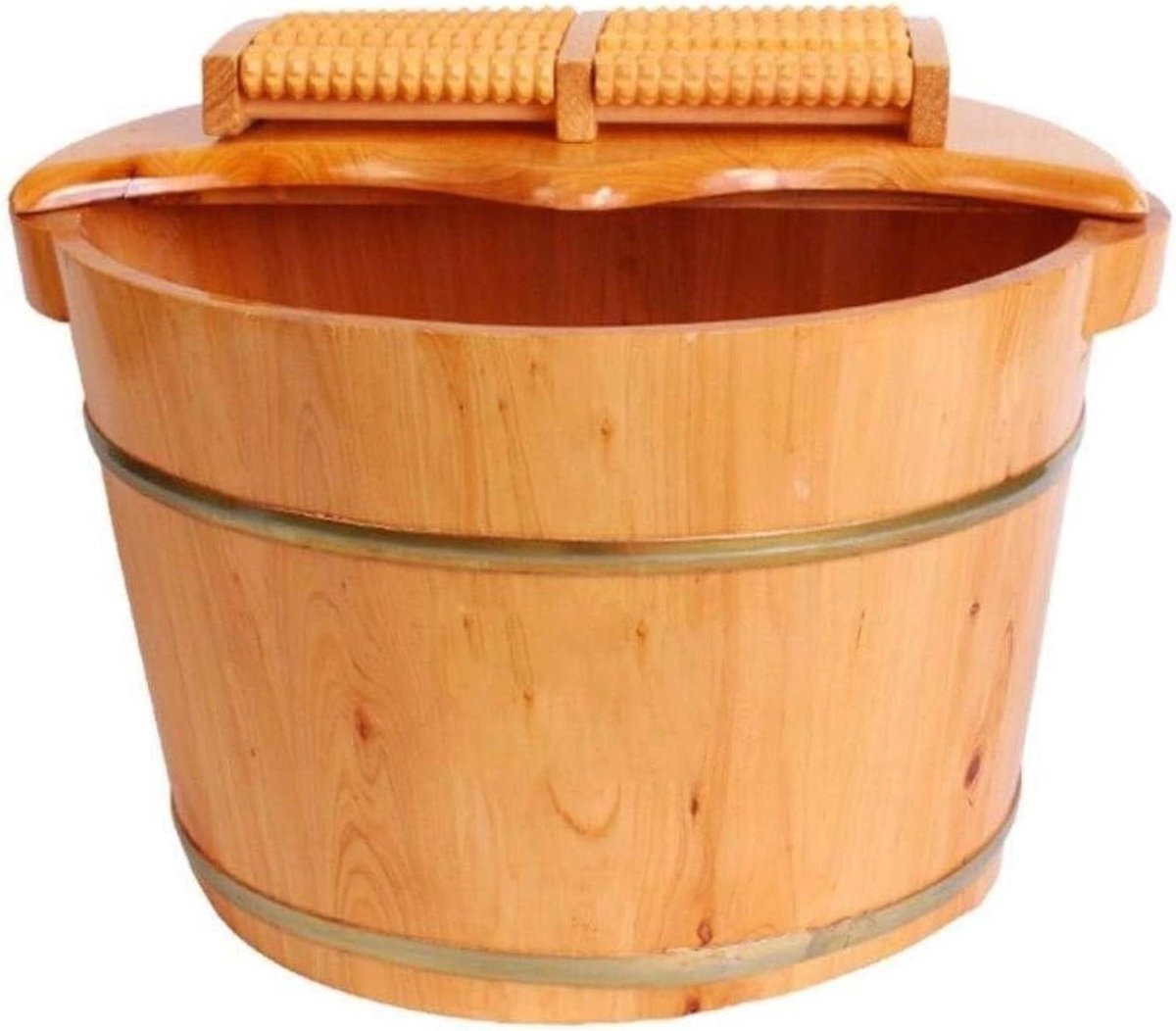 Houten Voet Spa Vat - Voetenbad Emmer - Voeten Ontspannen - Zonder Lijm of Verf - 42*26*26cm - Natuurlijk Hout