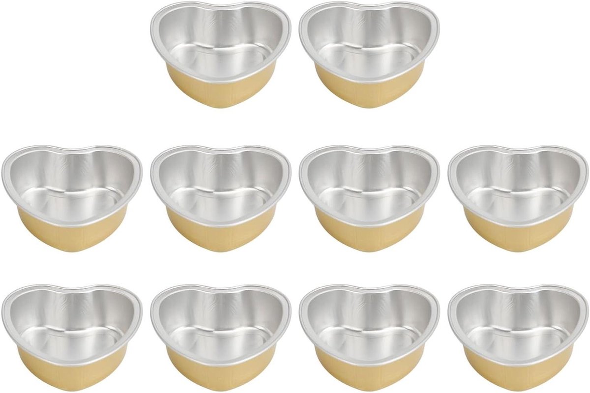 Wax Smeltkom - Wax Bowl - Ontharen - Hartvormig Ontwerp - 10 stuks - Goud