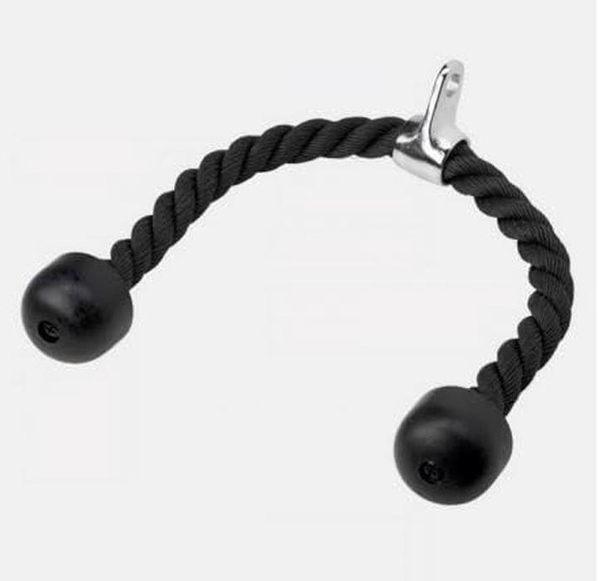 Triceps Touw - Fitness Touw Krachttraining - Spierisolatie Trainen - Dubbele Grip - 85 cm - Zwart
