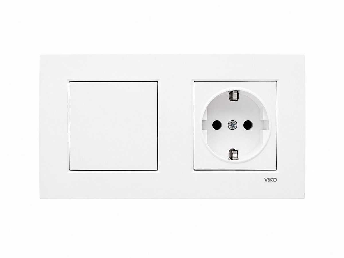 Panasonic Viko [Novella] - Schakelaar & Stopcontact combinatie - Wit - Inbouw