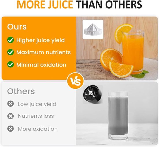 Dual Head Electric Citric Juicer Compact Juice -extractor Orange Lemons Kiwi Grapefruit, Draagbare Slaapspecker (BLACK) van Merkloos — afbeelding 4