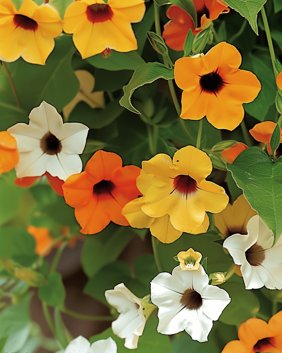 5 sets - Suzanne Met De Mooie Ogen Zaden Thunbergia Alata Eenjarig Kleurenmengsel