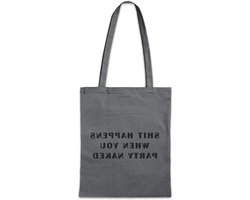 Urban Backwoods Tas - Schoudertas Boodschappentas - Boodschappen Doen - Hoge Kwaliteit Print - 38x42 cm - Grijs
