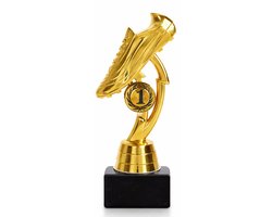 Voetbal Trofee 18 cm - Goud – Prijzenbeker - Sportbeker Voetbalkampioen