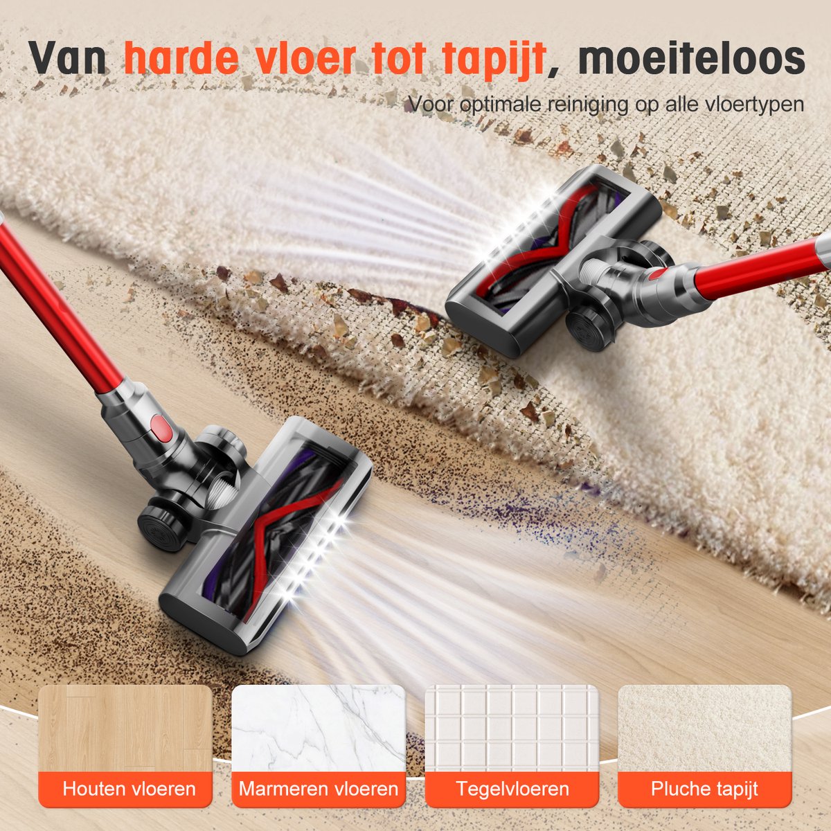 Elekiatech Steelstofzuiger 35000Pa Draadloos met 50 Minuten - afbeelding 3