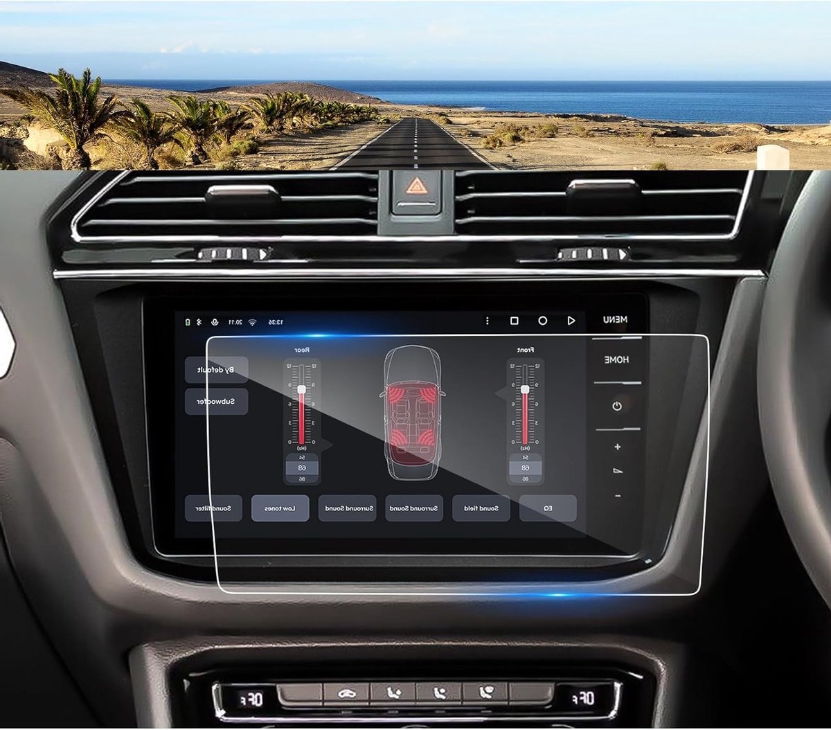 Navigatiescherm Beschermfolie voor VW Tiguan 2 (2020-2023) - 9H Krasbestendige Tempered Glass Folie voor GPS (9.2 Inch)