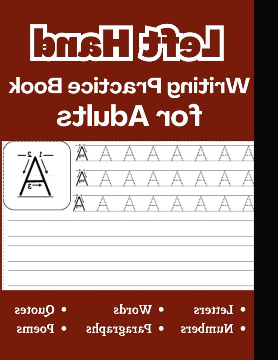 Schrijfoefeningen Linkshandigen - Schrijfboek - Handlettering Oefenen - Speciaal Ontwerp - A4 Formaat - Wit