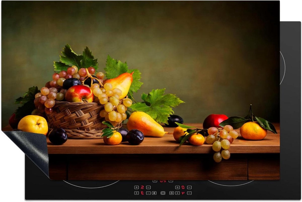 Inductie Beschermer - Kookplaat Beschermer - Keuken Decoratie - Anti Slip - 80x52 cm - Rustiek Fruit