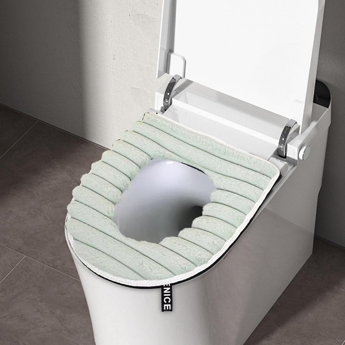 Verwarmde Toiletbril - WC Brilwarmer - Winter Comfort - Instelbare Temperatuur - 44 x 37 cm - Groen