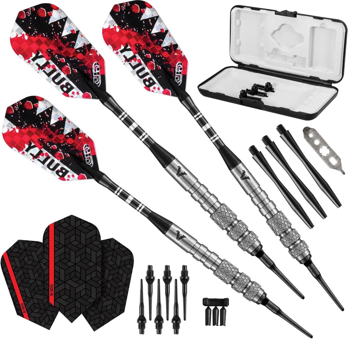 Soft Tip Darts - Wolfraam Darts - Elektronisch Dartbord - Hoge Grijpkracht Vaten - 18 Gram - Meerkleurig