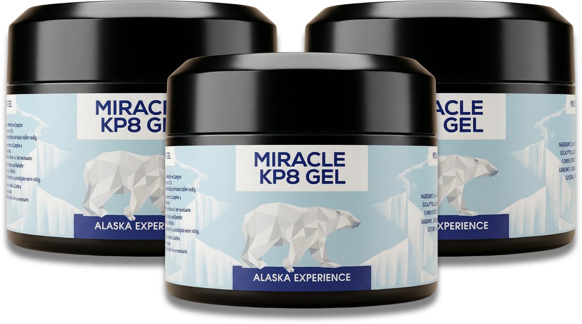 Miracle KP8 gel - Voordeel set 3x250 ML - Spierbalsem - Gewrichtsgel - Cooling gel - Siliconengel - Helpt tegen Spierpijn & Reuma