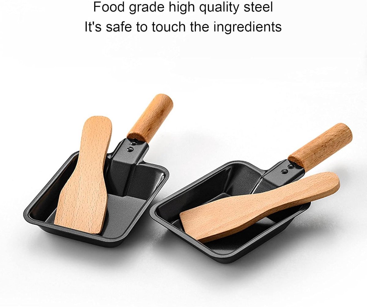 Kaas Smelter Set - Mini Grill Pan - Snacks Bereiden - Snelle Opwarming - 2 Pannen - Zilver — cadeau in Kookcadeaus - foto 7