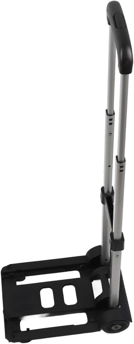 Opvouwbare steekwagen - Draagbare dollywagen - Lichte spullen vervoeren - Met verstelbaar touw - Tot 22kg - Zwart