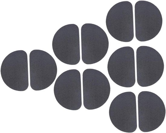 Antislip Zolen - Schoenbeschermers - Voorkom Uitglijden - Zelfklevend Geluid - 6 Paar - Zwart