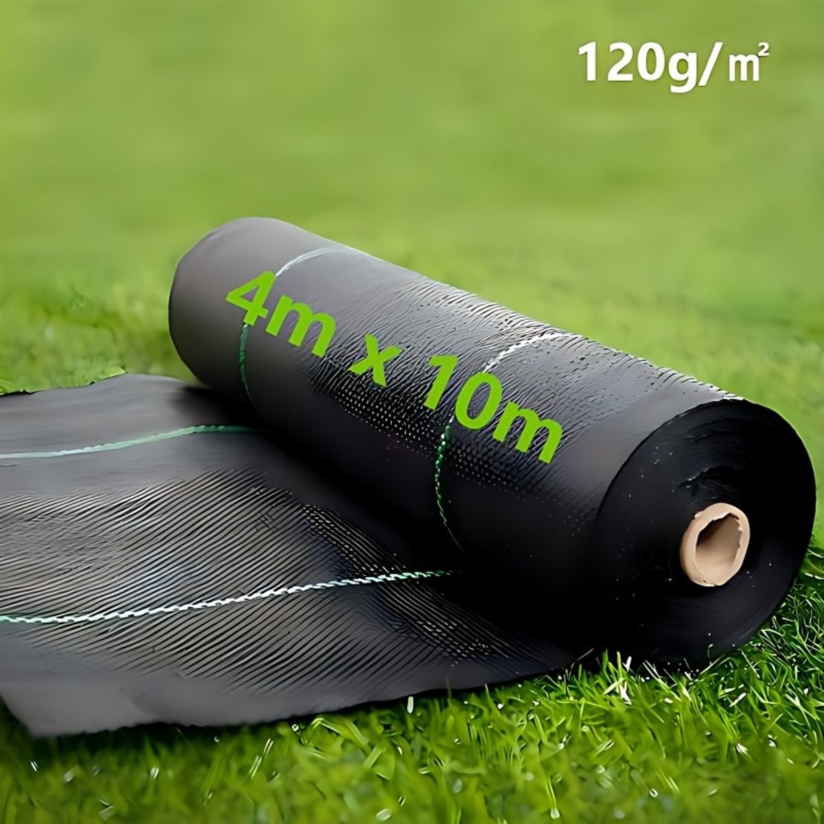 Onkruiddoek 4x10 meter 120g m² worteldoek met grondpennen waterdoorlatend UV bestendig tuinvlies