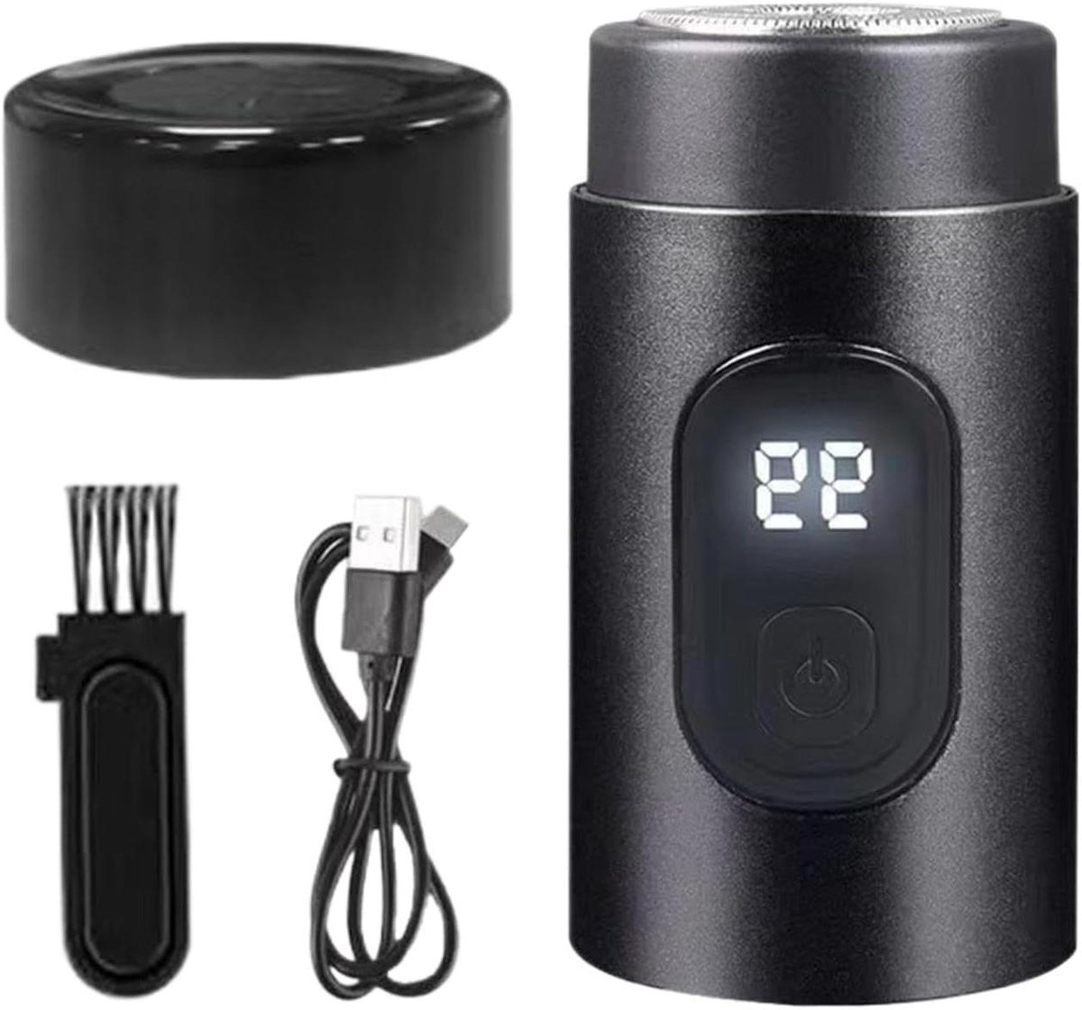 Elektrisch Scheerapparaat - Reisscheerapparaat Zakformaat - Glad Scheren - Waterdicht IPX7 - 3.8x7.2 cm - Zilver