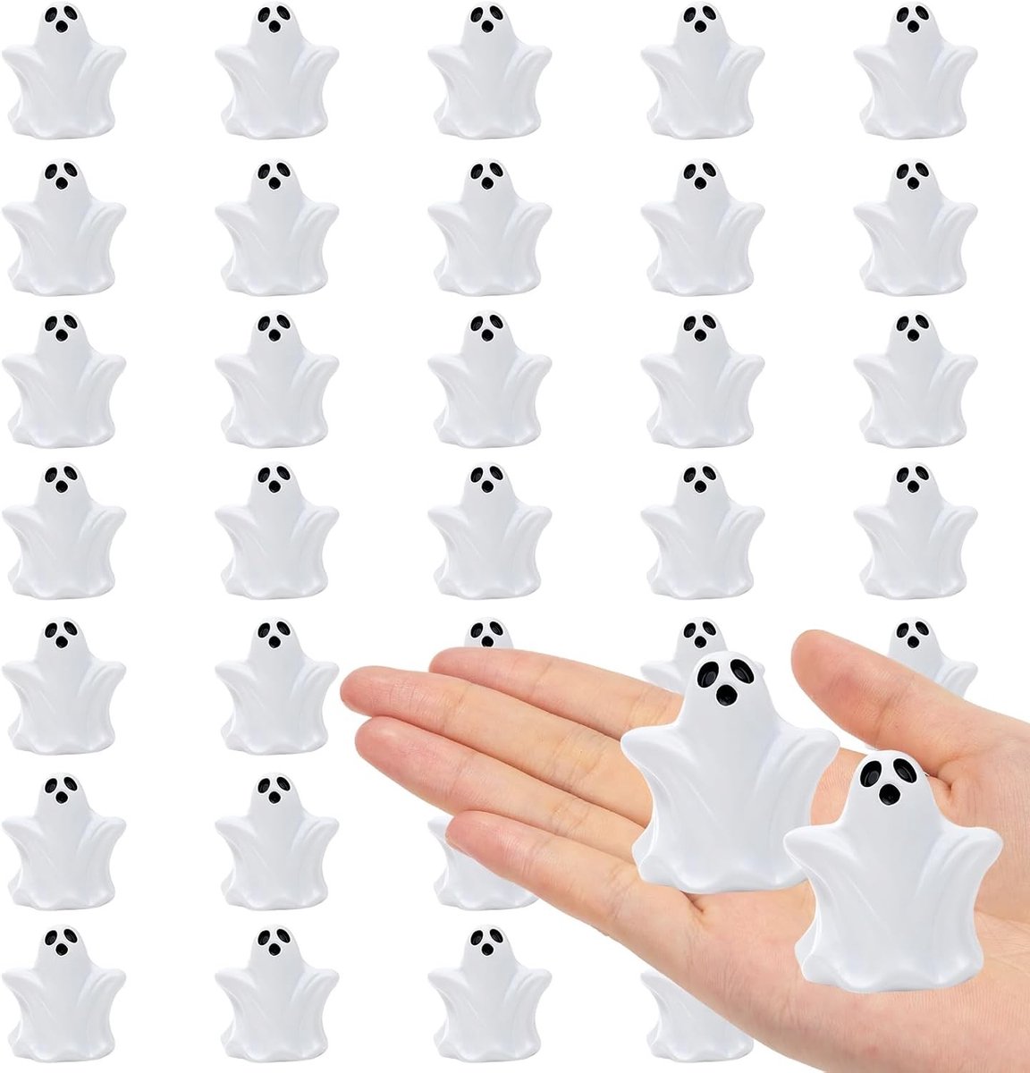 Miniatuur Geesten - 50 Stuks Kleine Halloween Figuren voor Creepy Decoratie en Feestjes, DIY Accessoires in Bulk