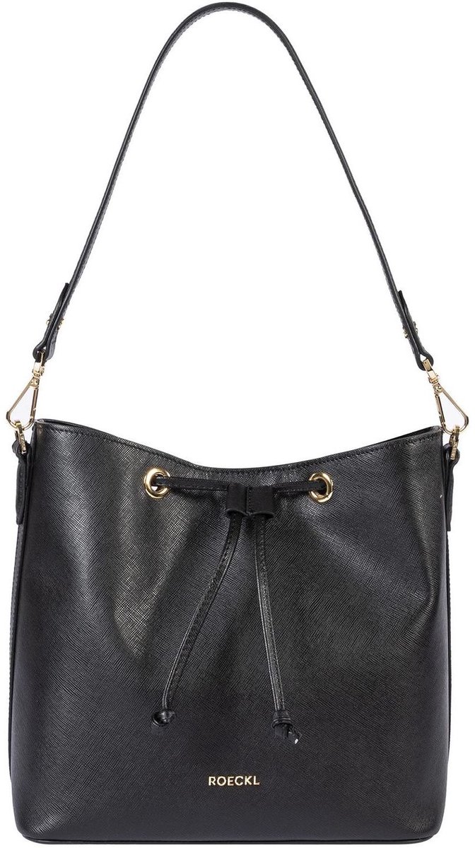 ROECKL Leren schoudertas Pitti Saffiano Shoulderbag Black zwart