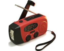 Prepper Basis Opwindbare Noodradio - Zonne Radio Opwindbaar - Denk Vooruit - Solar Powerbank Zonneenergie - Noodpakket - Rampen - Dynamo - Zaklamp - USB-C Oplaadbaar - Accu - FM/AM Transistor - Draagbare Mini Zakradio - Preppen - Stroomstoring