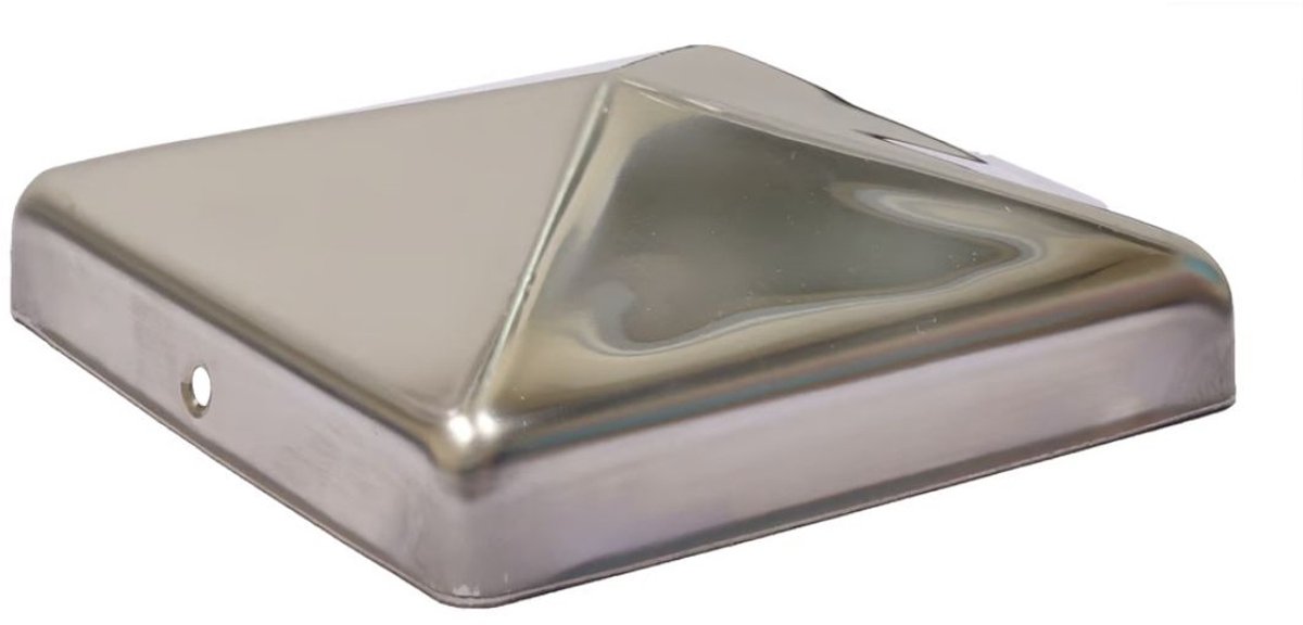 Wovar Paalkap RVS voor 14 x 14 cm Palen | Per Stuk | Paalafdekkap