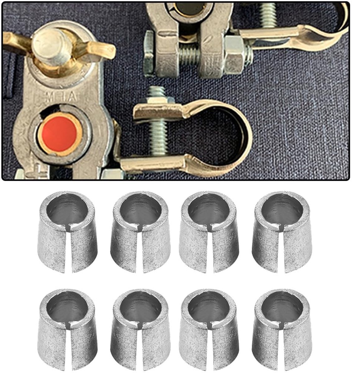 8-delige Adapter Converter Set voor Autobatterij, Cathode Anode Beschermhoezen en Station Converter Accessoires