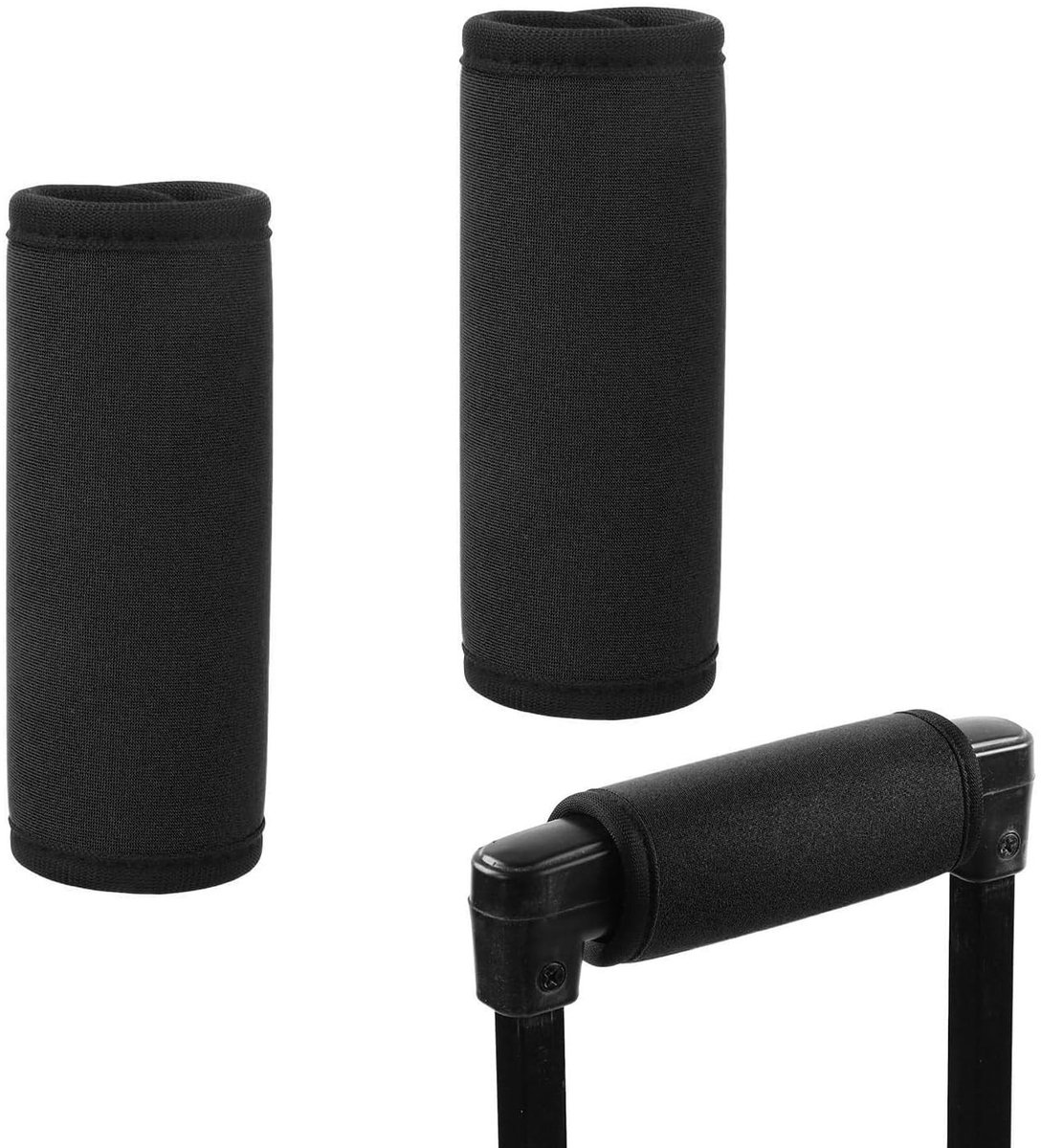 2 Stuks Neopreen Handgrepen Beschermers voor Koffers - Duurzaam en Comfortabel (Zwart)