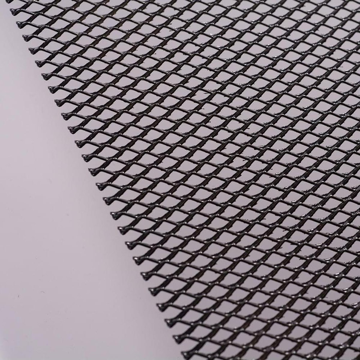 Aluminium Grill Mesh - Auto Gaas - Voertuig Customizen - Roestbestendig Gegalvaniseerd - 100cm x 33cm - Zwart