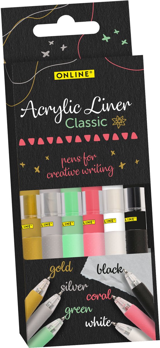 Acrylliner online classic assorti 6 stuks