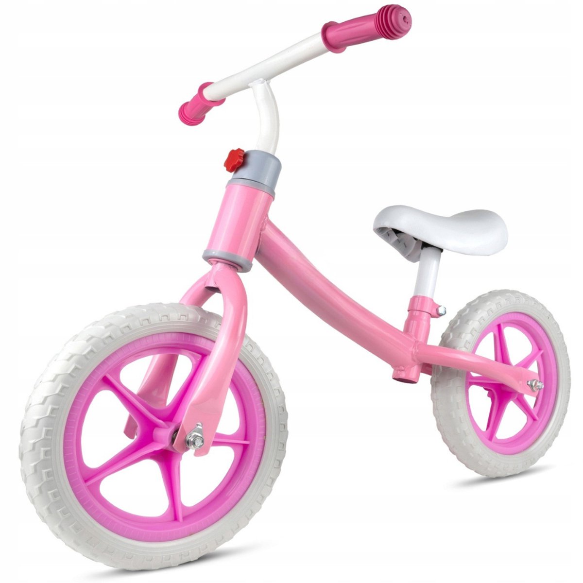 Playos® - Balansfiets - Roze - vanaf 2 jaar - tot 35 kg - Verstelbare Hoogte - Lichtgewicht - Foam Wielen - Antislip - Loopfiets - Balanceren - Balansfiets