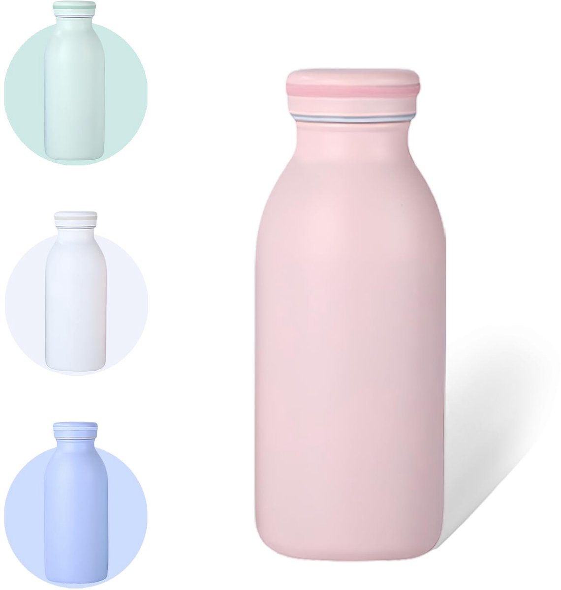 carmdering - Thermosfles - Geïsoleerde Fles - Roestvrijstalen Drinkfles - Lekkagevrij Ontwerp -2 Uur Warm Houden - 304 Roestvrij Staal - BPA-Vrij Materiaal - Ideaal Voor Reizen - Stuk - Roze