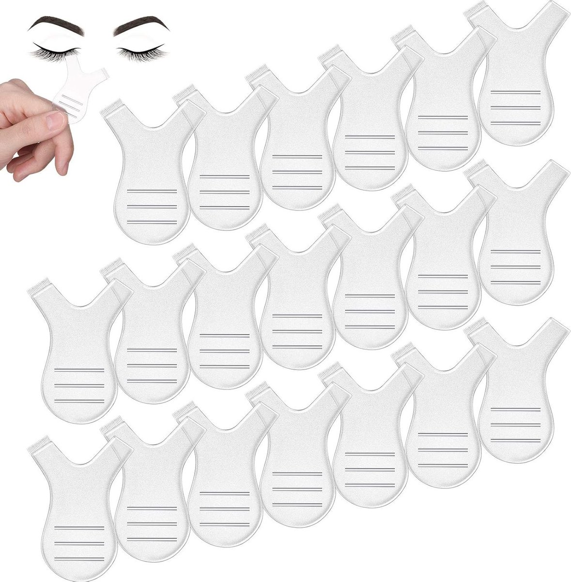 40 Stuks Y-Vormige Wimperborstels voor Wimperlifting, Make-up en Schoonmaakaccessoires voor Wimperextensions