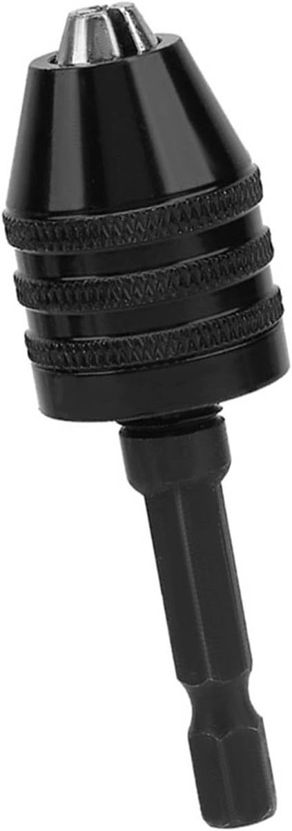 Adapter voor boorkop, snelverbinding voor mini elektrische boormachine, boorkop 0.3-6.5 mm, sleutelvrij ontwerp, veelzijdige booraccessoires