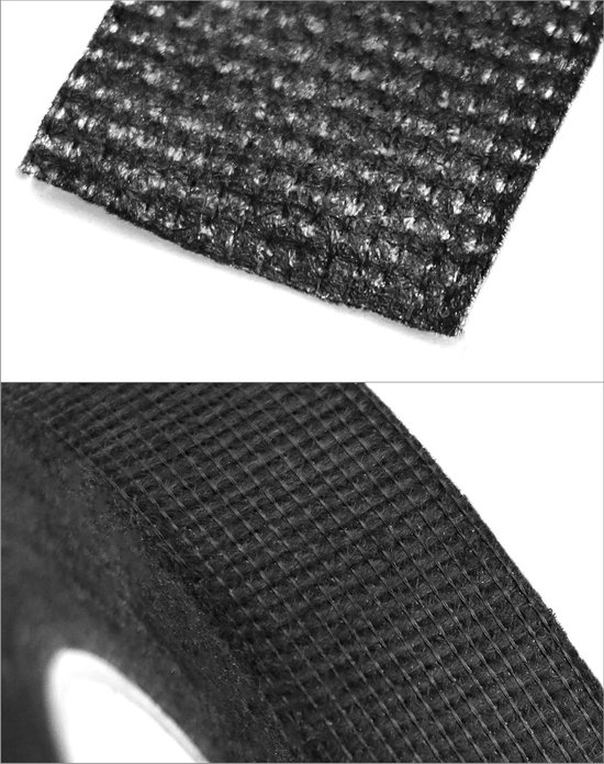 2 Rollen Hittebestendige Tape - 19mm x 15m - Hittebestendige Stoffen Tape voor Auto Draadboom (Zwart) - Perfect voor Elektrische Toepassingen en Isolatie — afbeelding 4