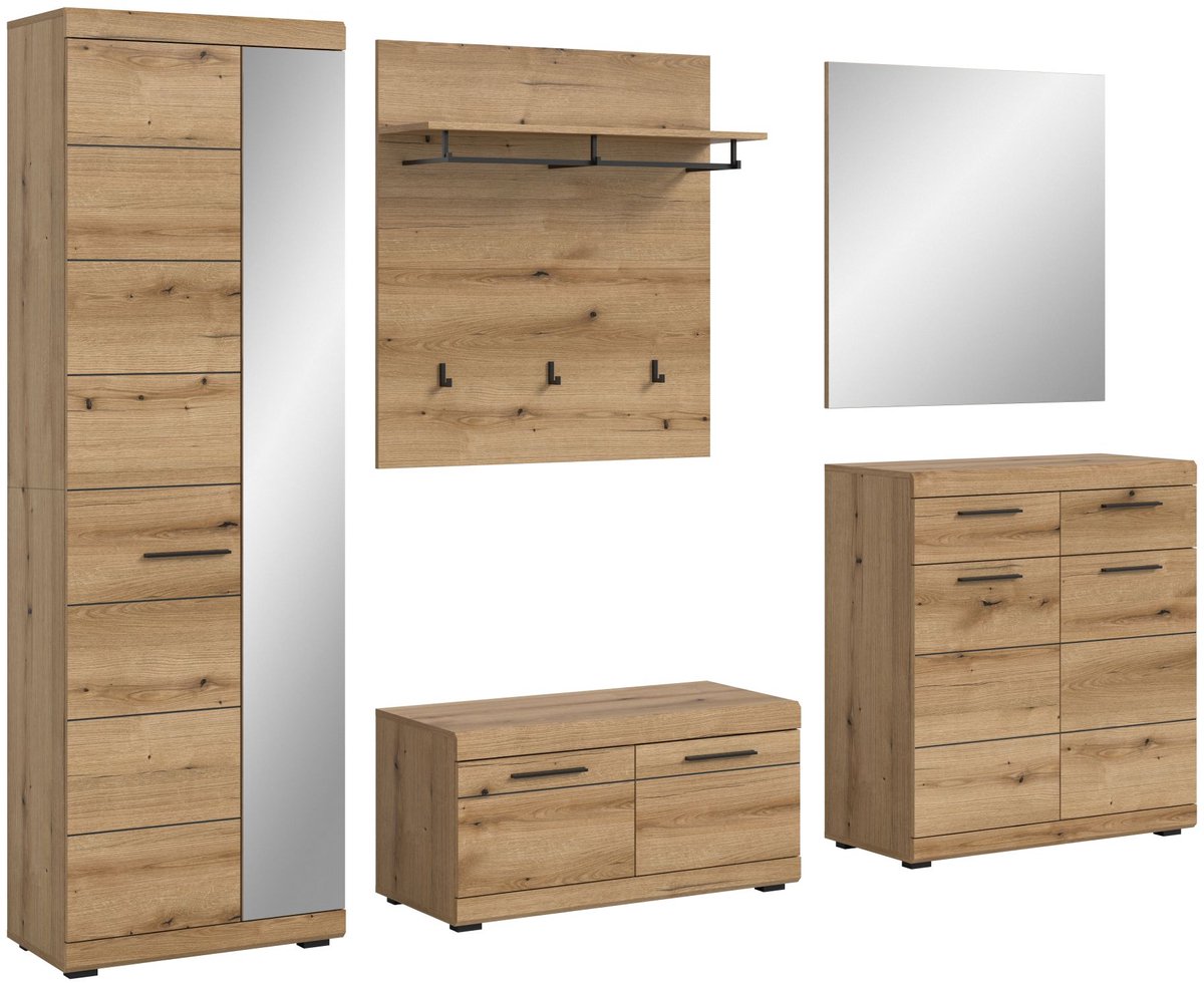 Scout garderobe opstelling 5 delen eik decor.