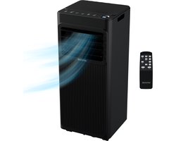 Auronic Mobiele Airco - 9.000 BTU - 3-in-1 - Airconditioning met 2 Raamafdichtingskits - Ventilator - Ontvochtiger - tot 25m² koelen - Zwart