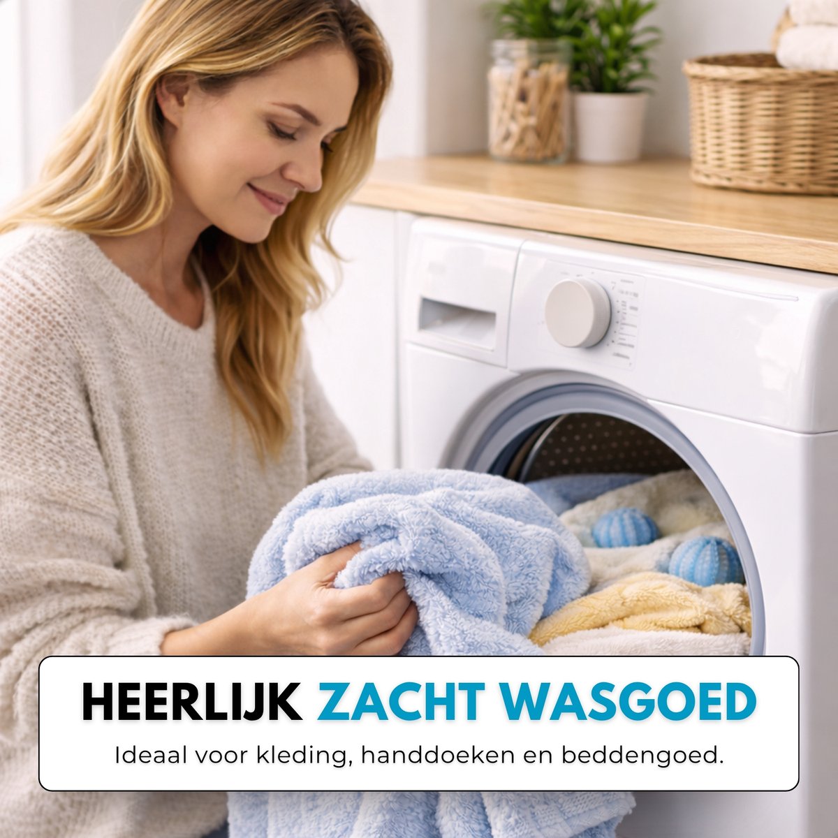 Boncy® Drogerballen 8 stuks Blauw - Droger Ballen Haarverwijderaar voor Wasdrogers & Wasmachine - Haarvanger Wasbollen - Anti Haar Droogballen - Wasdrogerballen - Wasballen Pluizenverwijderaar Huisdieren Wasmachine Pluis Wasbol — afbeelding 4