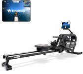 VirtuFit Pro ROW1000 Roeitrainer met Waterweerstand – Opklapbaar – 32 Programma's – Incl. Display en Transportwielen – Gratis Kinomap – Max. 227 kg gebruikersgewicht – Roeimachine – Roeiapparaat