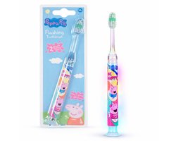 Peppa Pig Lichtgevende Tandenborstel - Kindertandenborstel Zacht - met Timer - Mondverzorging - voor Kinderen 3, 4, 5, 6, 7, 8, 9+ Jaar - Cadeau Meisjes - Tandeborstel Pepa Pig Design - Toothbrush for Kids - Peppapig Tandborstel Kind - OptiSmile
